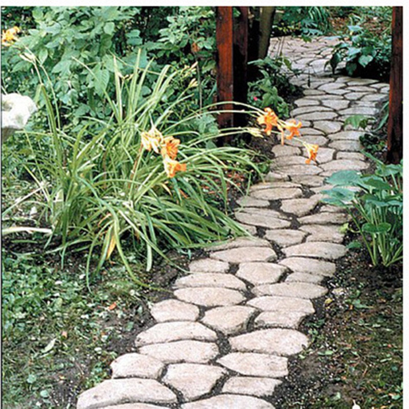 庭の歩道のためのDIY金型手動舗装セメントレンガ石道路コンクリート金型パスメーカー再利用可能手動で舗装 - 13