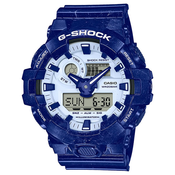 カシオ CASIO 腕時計 海外モデル GA-700BWP-2A G-SHOCK ジーショック 青花デザイン メンズ