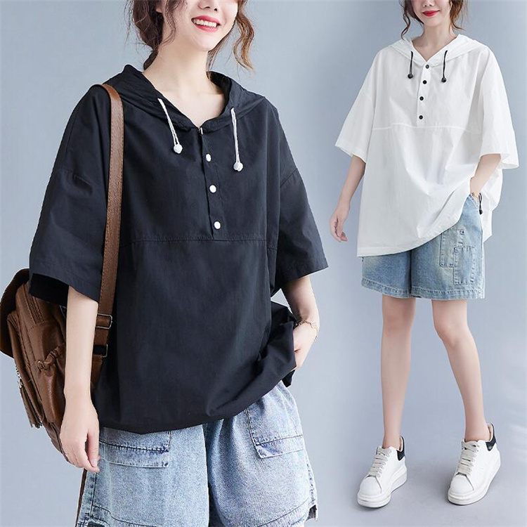 Qoo10 パーカー レディース 夏 薄手 半袖パー