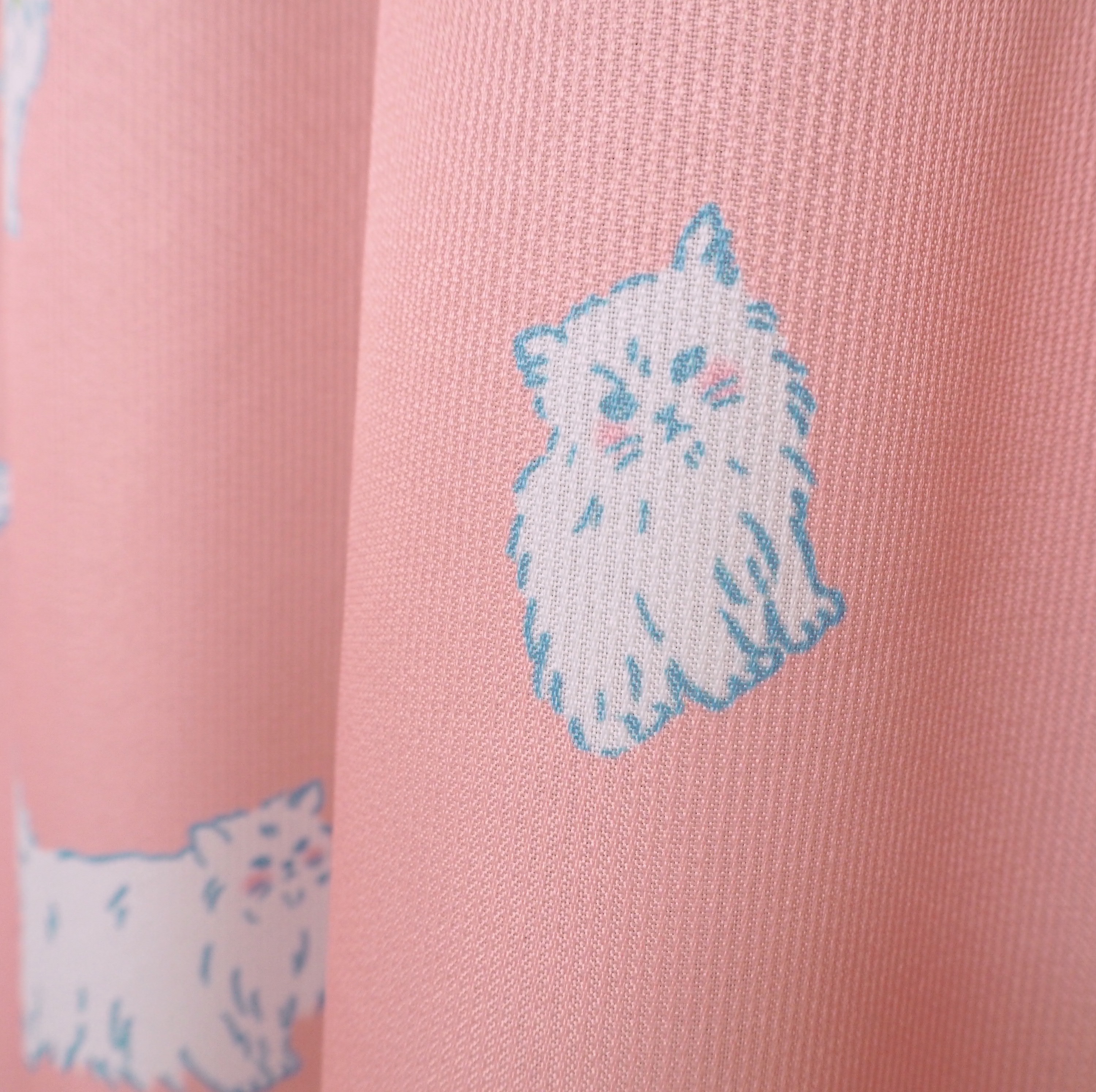 カーテン 遮光 カジュアル ねこ 北欧 幾何 リーフ フラワー ローズ かわいい アジアン エスニック 遮光裏地付きプリントカーテン ２枚組 | ブランド登録なし | 04