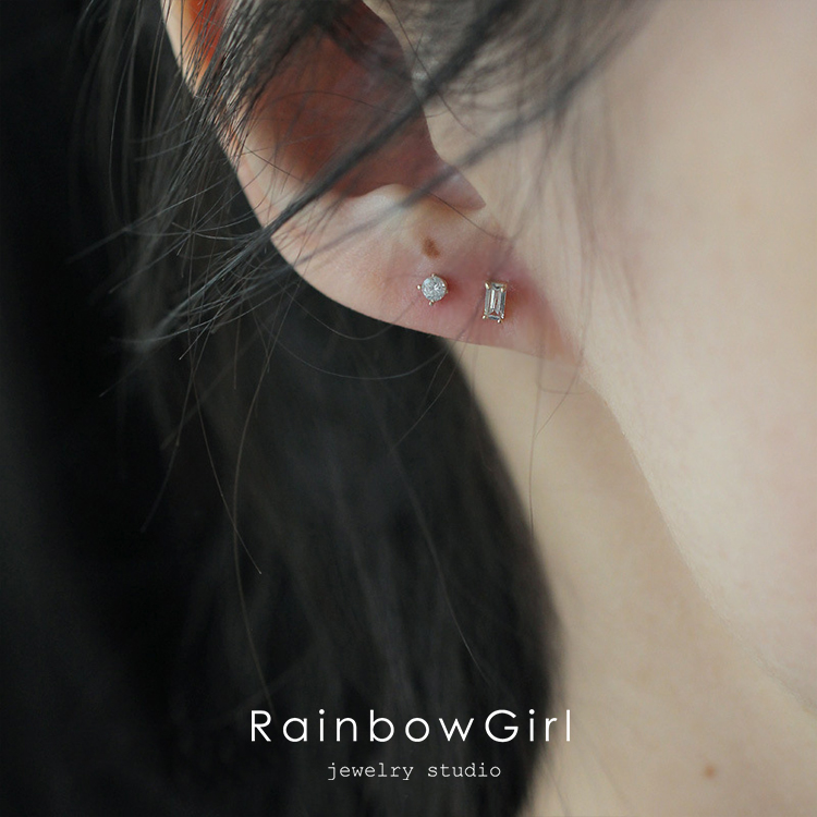 RainbowGirl（アクセサリー） ピアス レディース 一粒ダイヤ CZ