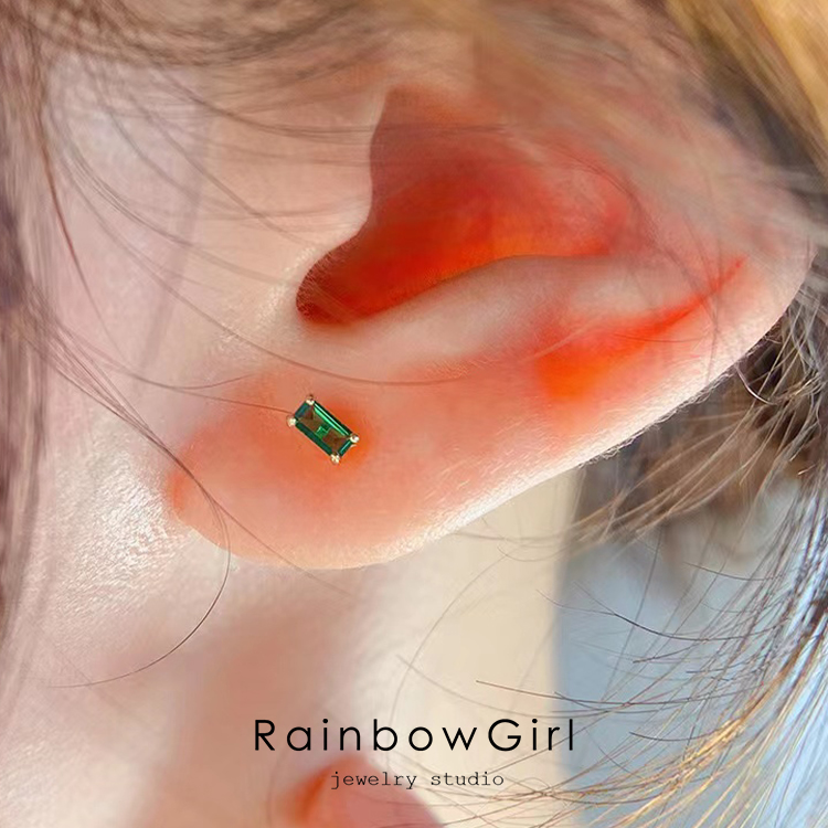 組み合わせ無限大！1つ売りピアス RAINBOWS ゴールド RainbowGirl（アクセサリー） ピアス レディース 一粒ダイヤ CZ