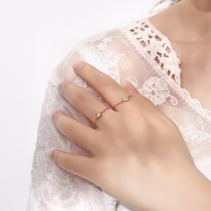 STAR JEWELRY GIRL ダブルチェーンリング DIAMOND CHAIN RING(2ZR1567)K18 リング｜スタージュエリー公式