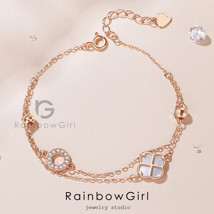 RainbowGirl（アクセサリー） ブレスレット レディース 四つ葉の