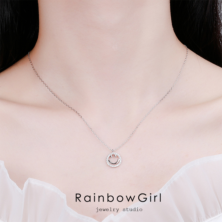 n148d【デート✧】Wリングネックレス　シルバー　彼女　可愛い　高品質　上品 Amazon | [Aruru de Ciel] ハート ネックレス レディース
