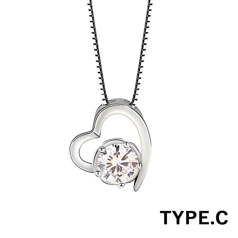 Wing bling☆大人気！925シルバーANTTEハートネックレス_2種 Wing bling☆大人気！925シルバーANTTEハートネックレス_2種