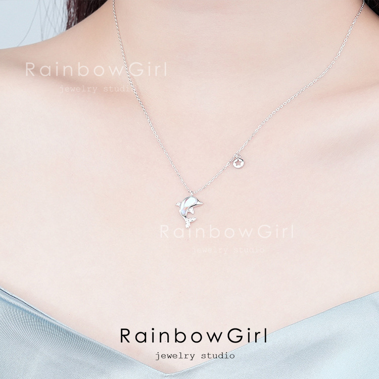 ドルフィンストーン フープ ネックレス ハワイ BellaAnela #495 ys-z187.jpg
