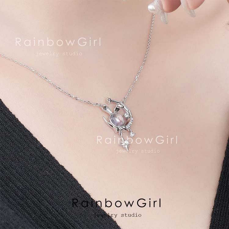 RainbowGirl（アクセサリー） ネックレス レディース うさぎ 月