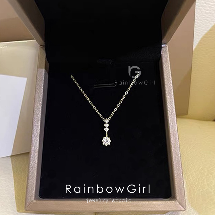 RainbowGirl（アクセサリー） ネックレス レディース 一粒 CZ