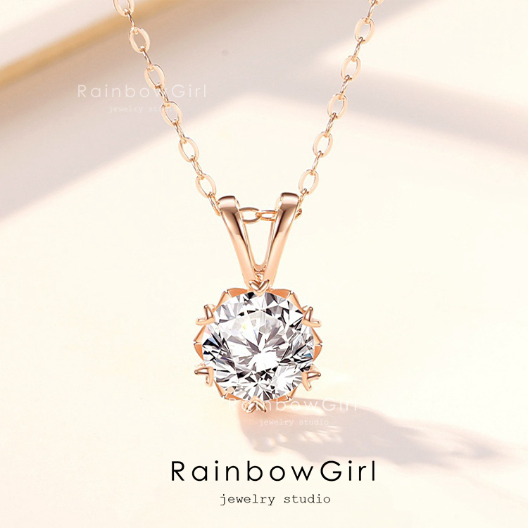 1.25ct大粒ネックレス レディース 一粒 シンプル プラチナ ピンクゴールド 誕生日プレゼント 母の日 ギフト 人気 女性