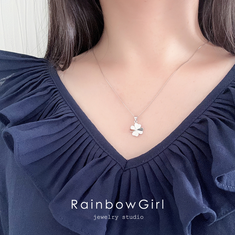 RainbowGirl ネックレス レディース 四つ葉のクローバー 選べる 大人