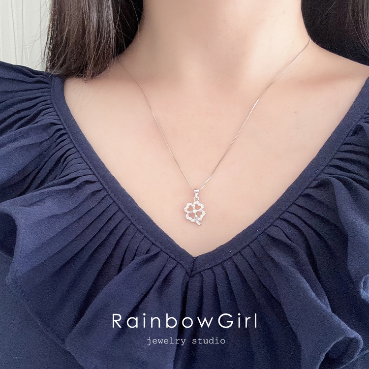 RainbowGirl ネックレス レディース 四つ葉のクローバー 選べる 大人