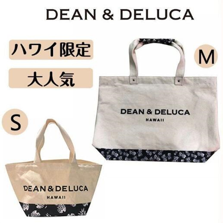 DEAN＆DELUCA ディーン＆デルーカ レディースHAWAII限定 大人気 トートバッグ パイナップルの柄 Natural Mサイズ Sサイズ  人気 t8IoY5p03g, レディースファッション - pci.edu.pe