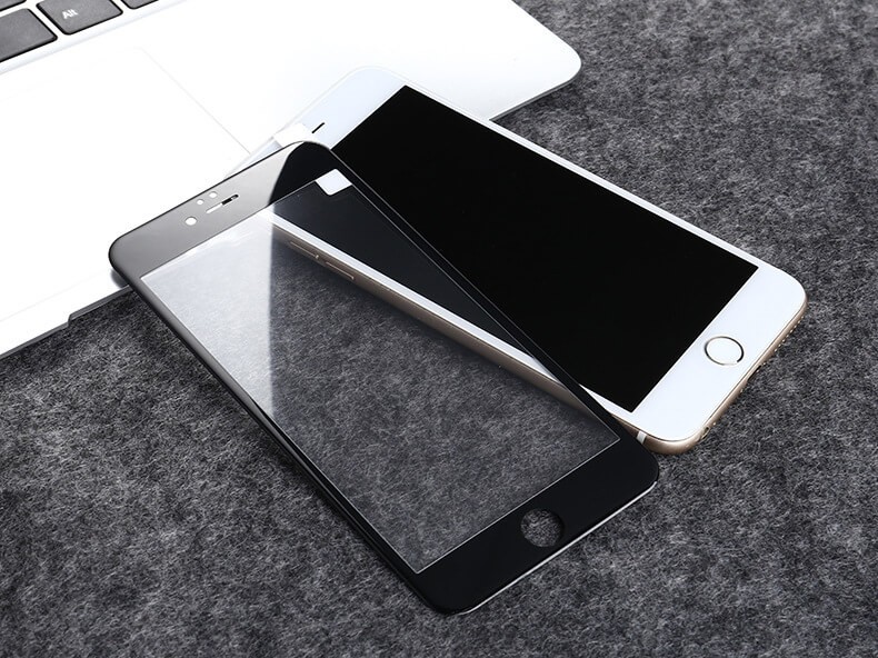 iPhone 7 Plus/iPhone 8 Plus 全面保護 強化ガラスフィルム 日本硝子 新型 アイフォン スマホ 液晶割れ防止 画面保護フィルム 貼り付け簡単 超おすすめ｜rainbowtech｜02