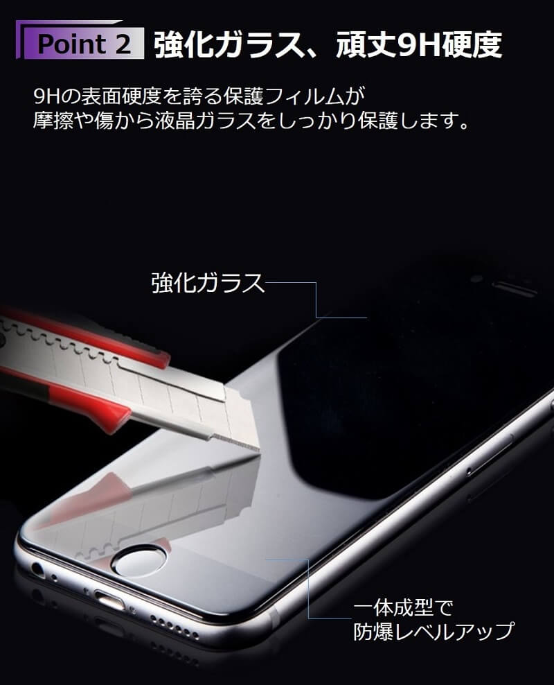 iPhone SE iPhone8 iPhone7 iPhone8Plus iPhone7Plus ガラスフィルム ブルーライトカット 全面保護