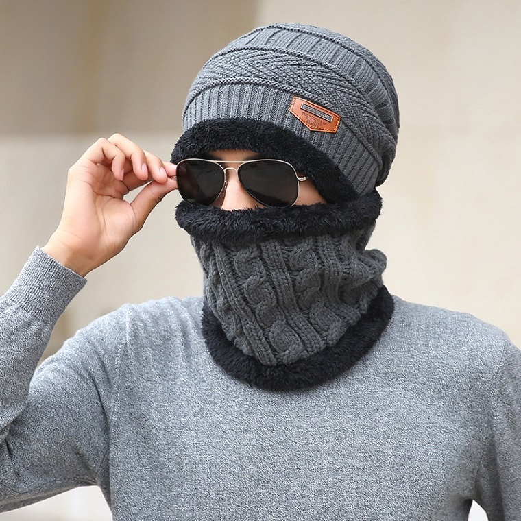 【新品】◆Kappa◆ ニット キャップ と レッグウォーマー 2点 セット ニット帽 ネックウォーマー 2点セット ニットキャップ メンズ