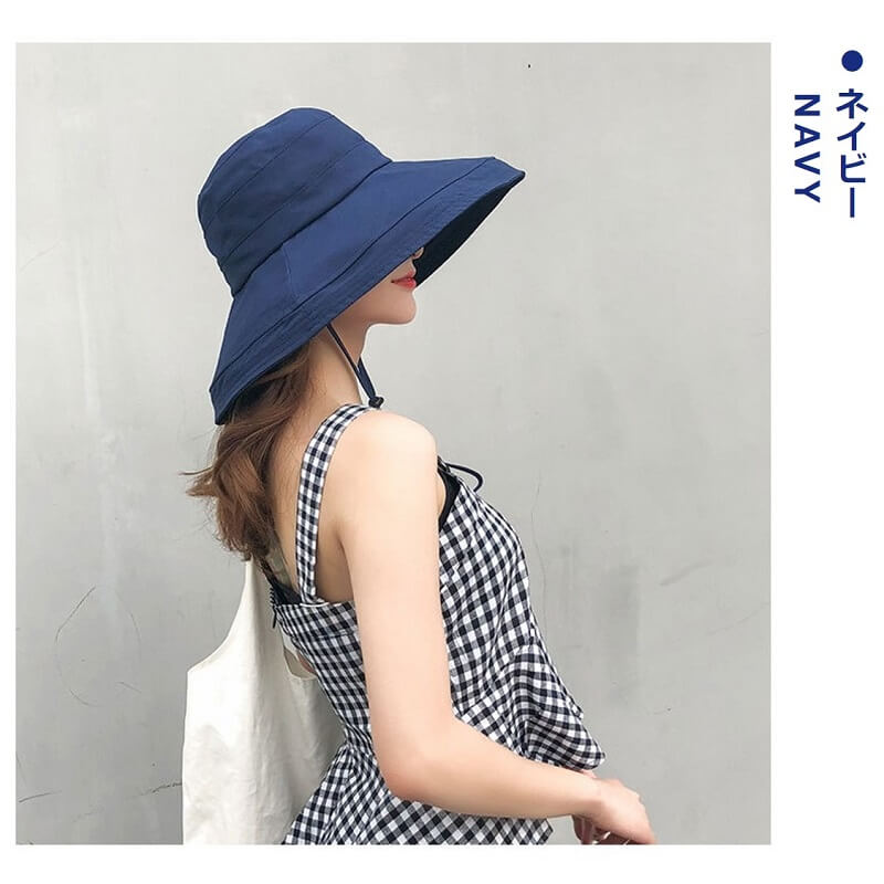 日よけ帽子 レディース おしゃれ つば広 ハット 夏 春 アウトドア 旅行 UVカット 紫外線対策 折りたたみ 紐付き 無地 飛ばない 小顔効果 送料無料