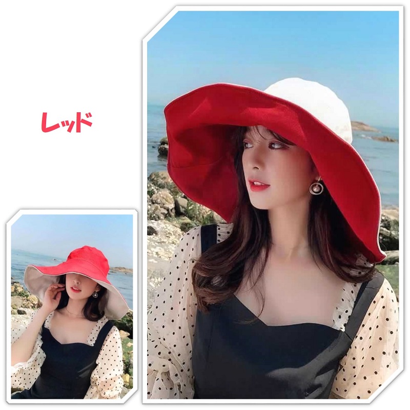 ◇値下げ❗レディース帽子綿100%【新品】 Loo＆c 半額 SALE 帽子 レディース 大きいサイズ UVカット 遮光