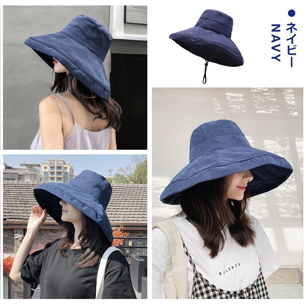 ニ日よけ帽子 レディース おしゃれ つば広 ハット 夏 春 アウトドア 旅行 UVカット 紫外線対策 折りたたみ 紐付き 無地 飛ばない 小顔効果 送料無料