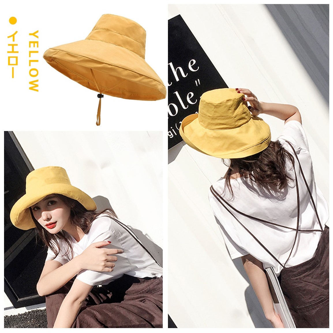 日よけ帽子 レディース おしゃれ つば広 ハット 夏 春 アウトドア 旅行 UVカット 紫外線対策 折りたたみ 紐付き 無地 飛ばない 小顔効果 送料無料
