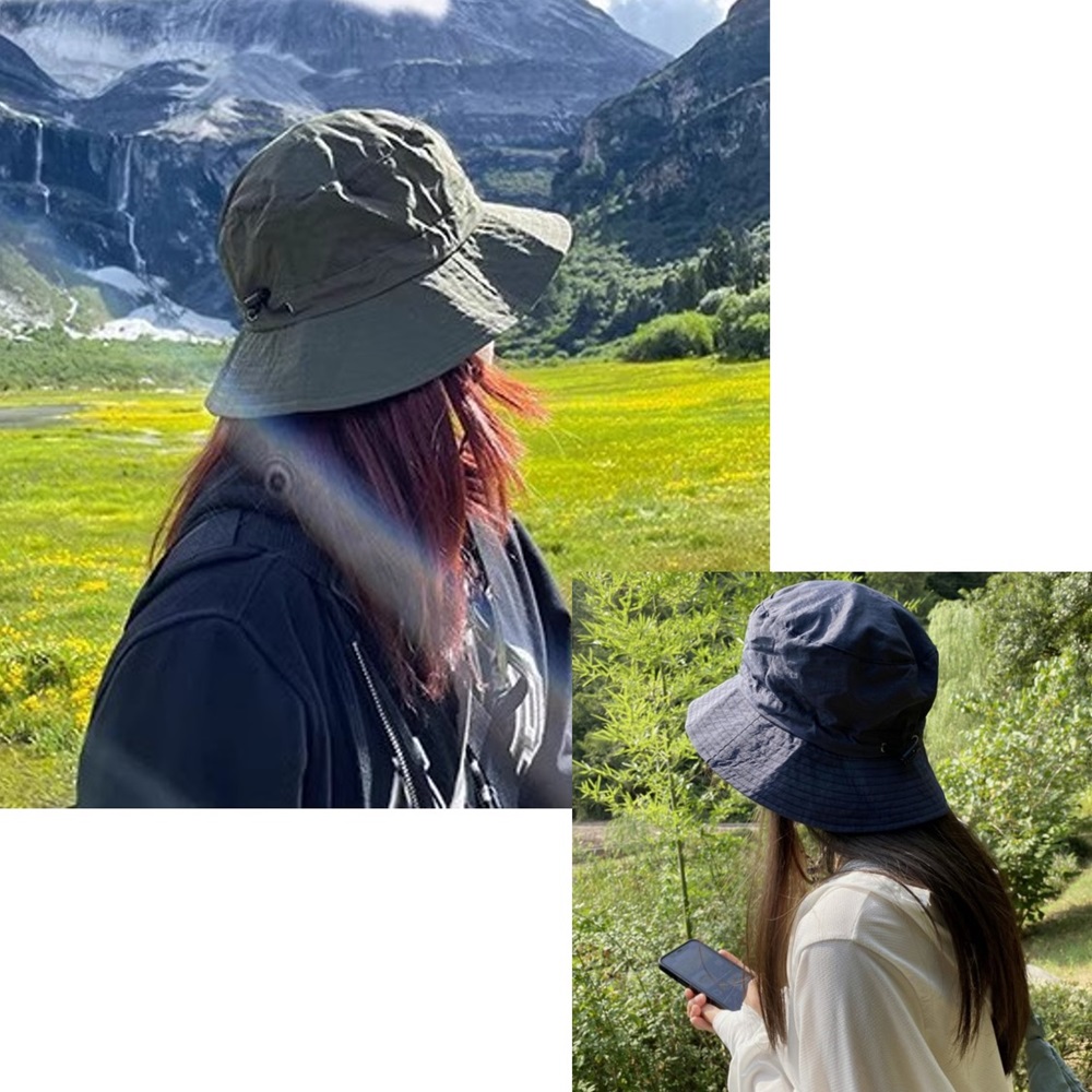 サファリハット 日焼け防止 帽子 uvカット 帽子 紫外線対策 折りたたみ 紐付き 無地 飛ばない 小顔効果 送料無料