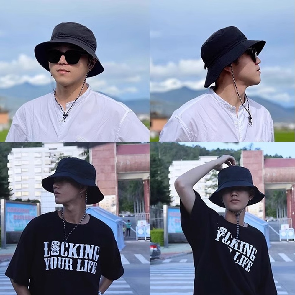 サファリハット 日焼け防止 帽子 uvカット 帽子 紫外線対策 折りたたみ 紐付き 無地 飛ばない 小顔効果 送料無料