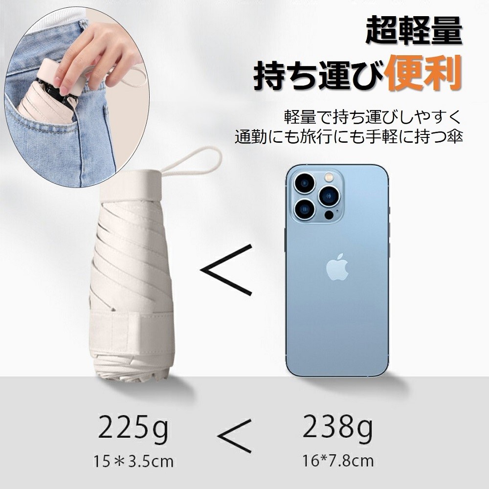 日傘 折りたたみ傘 レディース 軽量 晴雨兼用 コンパクト かわいい おしゃれ UVカット ミニ 無地 送料無料