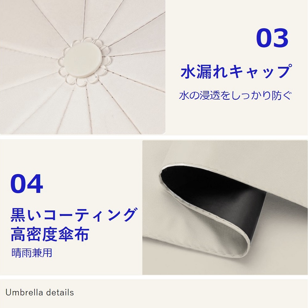 日傘 メンズ 折りたたみ傘 軽量 自動開閉 レディース 完全遮光 晴雨兼用 無地 送料無料
