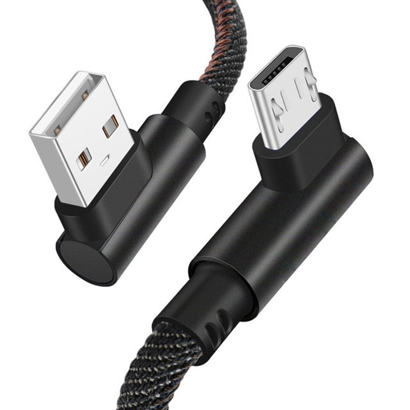 L型コネクタ microUSB 充電ケーブル Android usb  ケーブル 2m