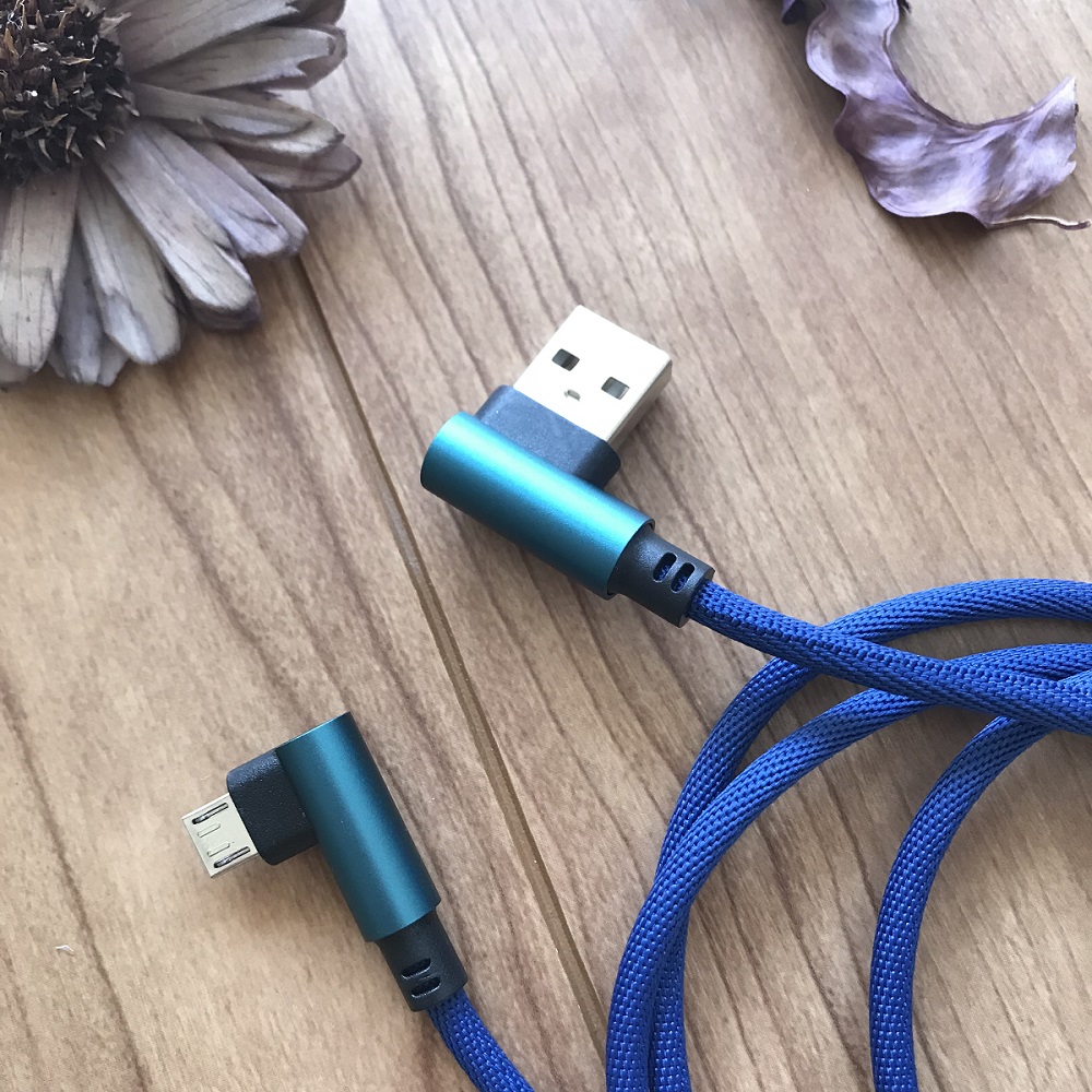 L型コネクタ microUSB 充電ケーブル Android usb  ケーブル 2m