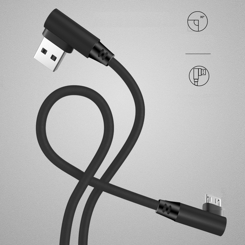 L型コネクタ microUSB 充電ケーブル Android usb  ケーブル 2m