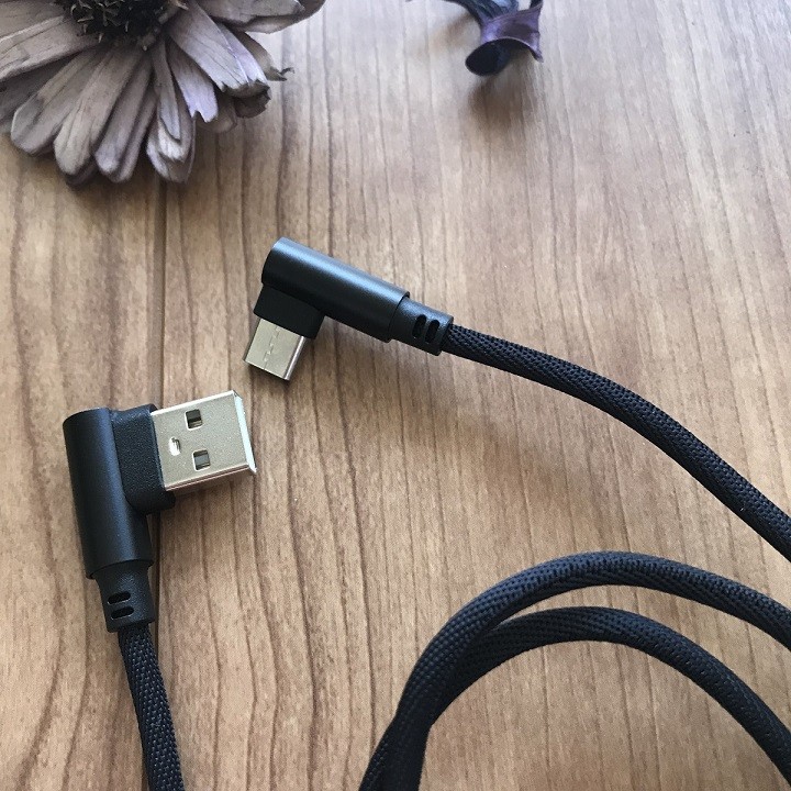 L型コネクタ microUSB 充電ケーブル Android usb  ケーブル 2m