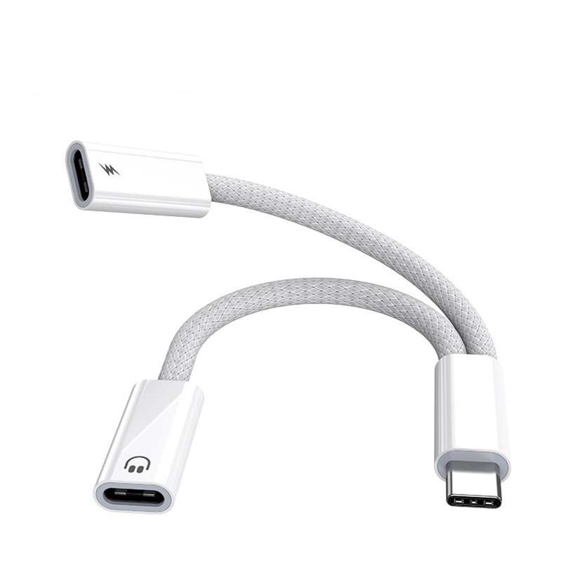 Type-C イヤホン変換アダプタ Type C to 3.5MM iPhone16 iPhone15 イヤホン変換ケーブル 2in1 イヤホンジャック 同時充電  Android アンドロイド iPad Air5 Air4 |  | 02