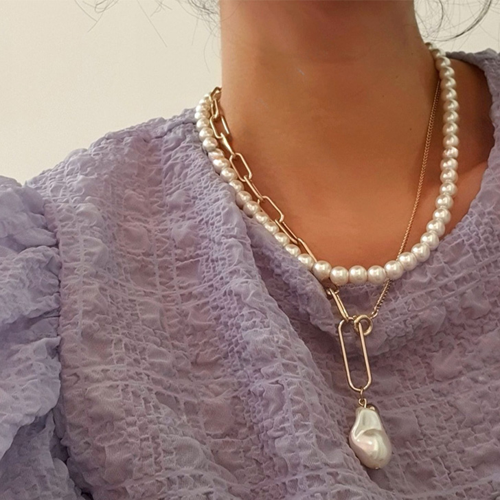 ネックレス レディース アクセサリー ジュエリー 淡水パール チェーン