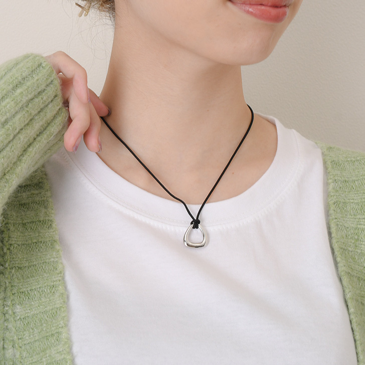 ネックレス レディース シンプル シルバー リング 小さめ
