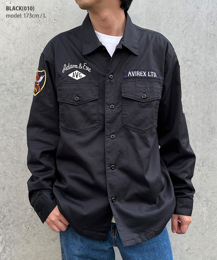 【コンビニ受取対応商品】 メンズ ミリタリーシャツ AVIREX ジャケット アウター ブルゾン ジャケット・アウター