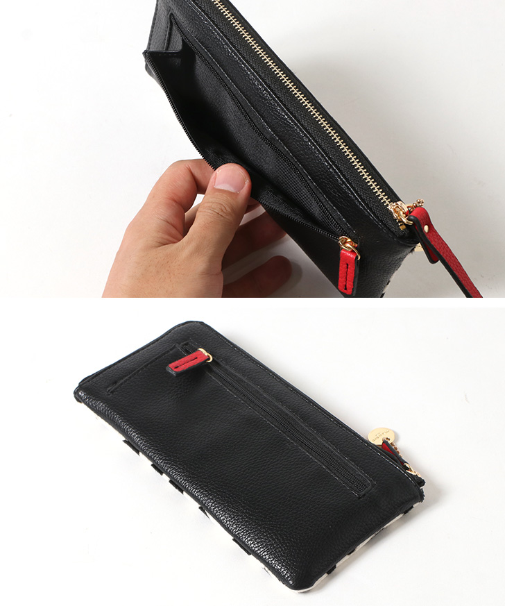 長財布 L字ファスナー 本革 ハラコ カウレザー 牛革 フェイクレザー