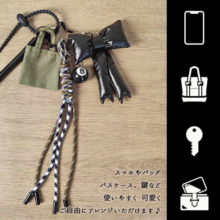 キーホルダー ストラップ チャーム バッグ スマホ アクセサリー パラ