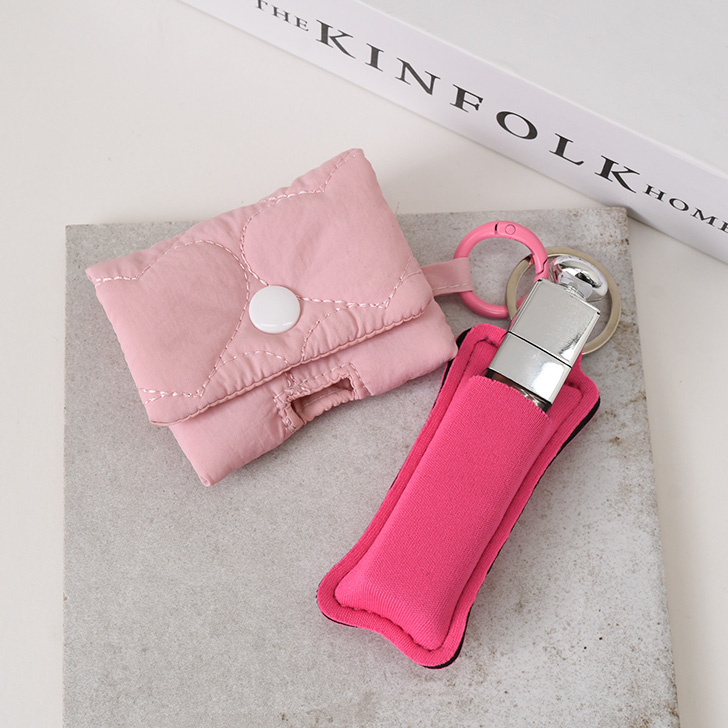 リップケース キーホルダー リップホルダー 口紅 収納 ネオプレン 薄型