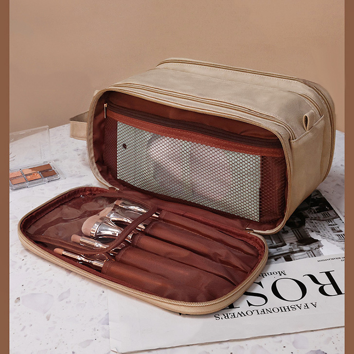 化粧ポーチ メイクボックス 大容量 自立 旅行 バニティ コスメ