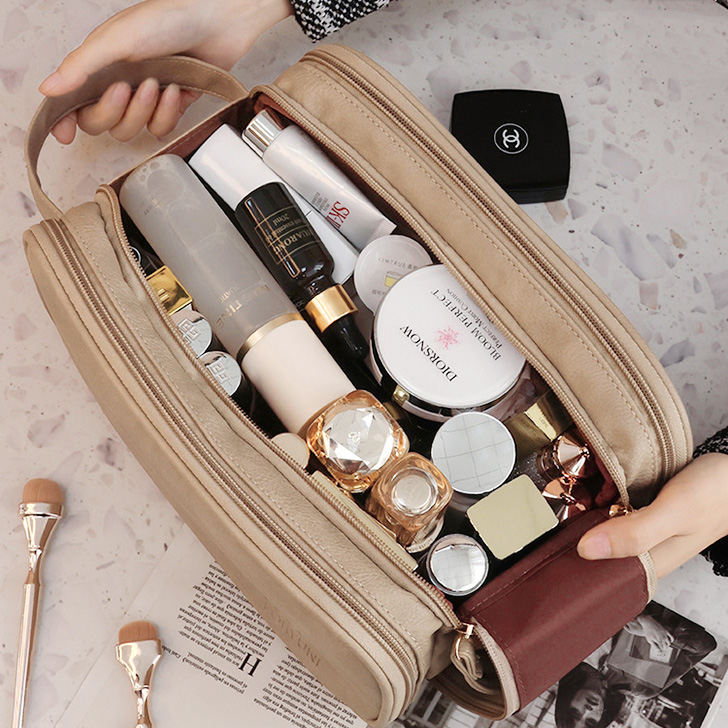 トラベル コスメ ティックバッグ レディース 二層メイクアップ 旅行