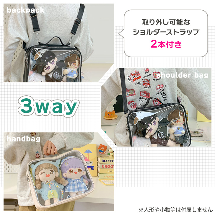 痛バッグ ショルダーバッグ ミニリュック メッシュ 缶バッジ