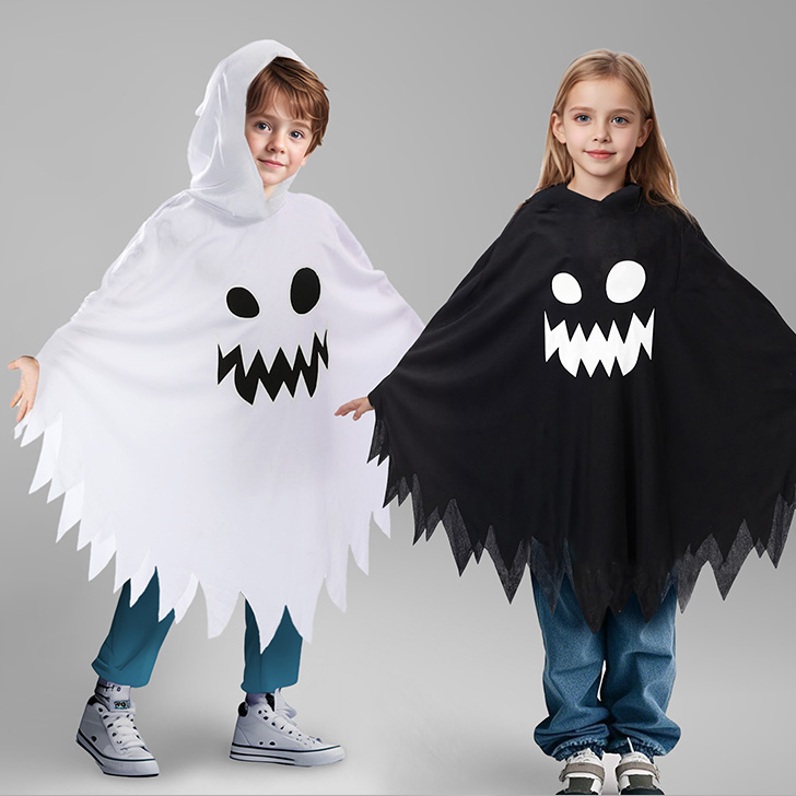 ハロウィン コスプレ 衣装 子供 レディース 仮装 飾り おばけ ポンチョ 