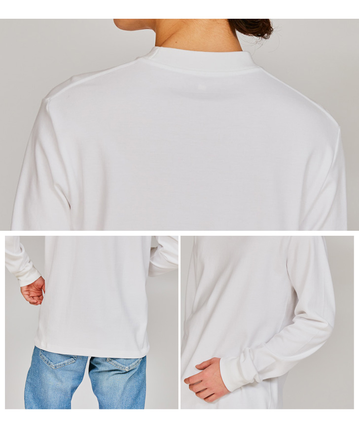 Hanes ヘインズ トップス XL ホワイト メンズ Hanes（ヘインズ） Tシャツ メンズ 長袖 無地 綿 スエードニット