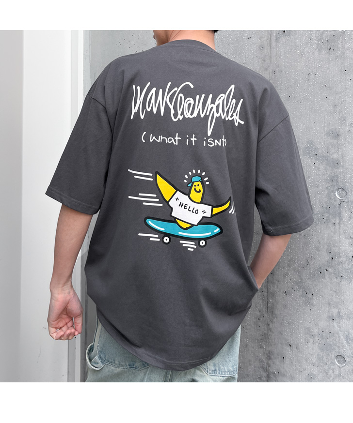 BEYOOOOONDS マークゴンザレス　半袖 Mark Gonzales (マークゴンザレス) ぼかしゴンバト クルーネック