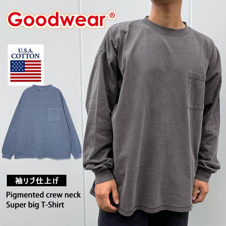 Goodwear 長袖Tシャツ メンズ 綿 大きいサイズ トップス