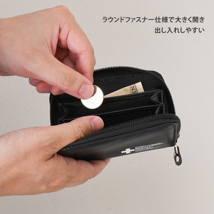 DEAL DESIGN ラウンドファスナーコインケース　ミニ財布 ラウンドコインケース