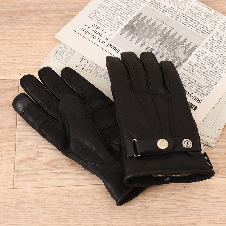 schott ショット　本革グローブ　ブラック　ほぼ未使用 Schott N.Y.C（ショット） Schott レザーグローブ メンズ 革手袋