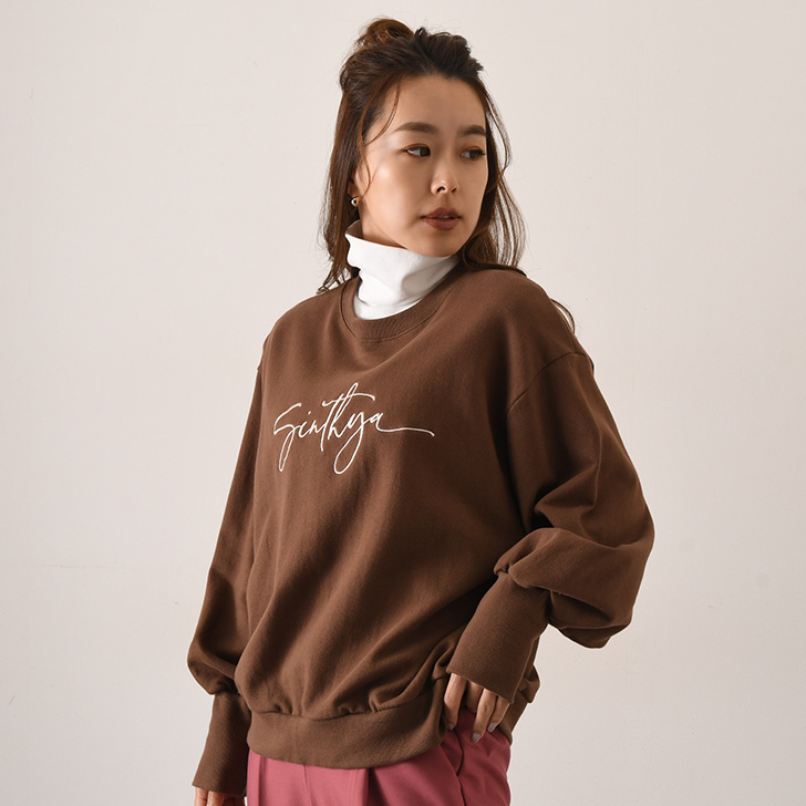 新品下げ札付き！NARU 裏起毛タートルスウェット　カラーCOFFEE トレーナー スウェット ニット帽付きクマ裏起毛プルオーバー