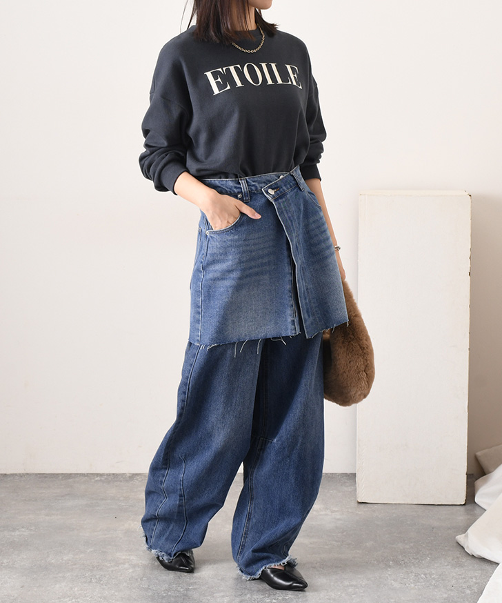 OLD CELINE タイトスカート ネイビー デニム素材 38